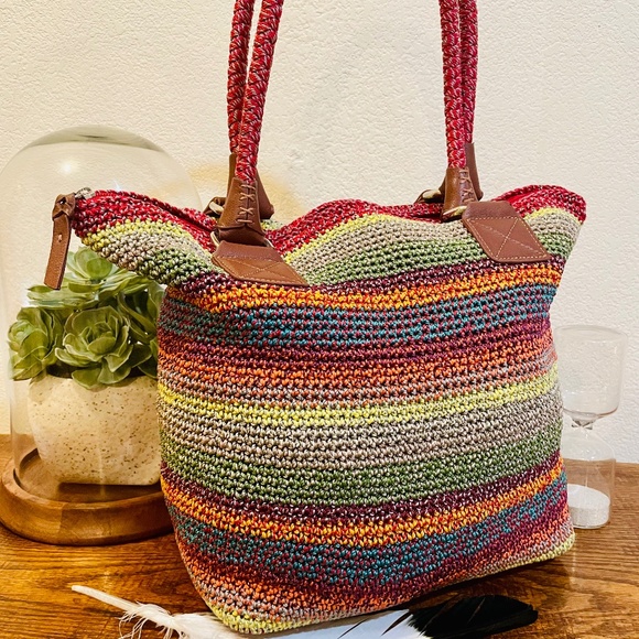 The Sak Handbags - The Sak Extra Large Multicolor Knit Hobo/Shoulder Bag/Satchel